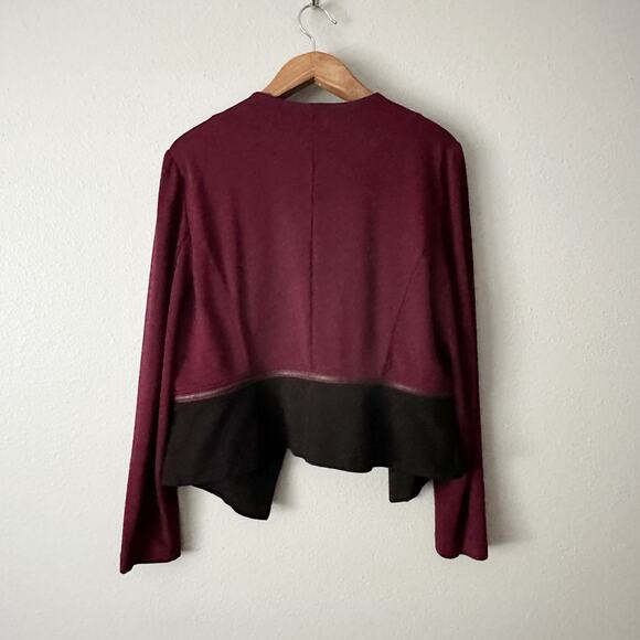 Torrid Zip Convertible Ponte Knit Open Front Cropped Jacket Women's Plus Size 2X - Picture 7 of 9